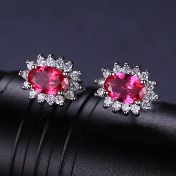 Jewelry - ❤️ 1.2ct Ruby Earrings - 925 Sterling Silver